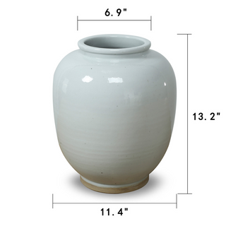 14" High Clara Vase with Unglazed Base