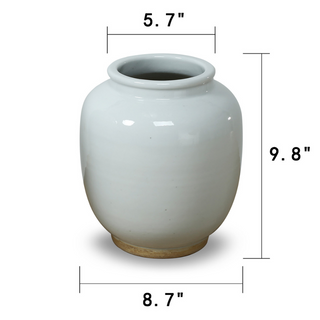 10" High Clara Vase with Unglazed Base