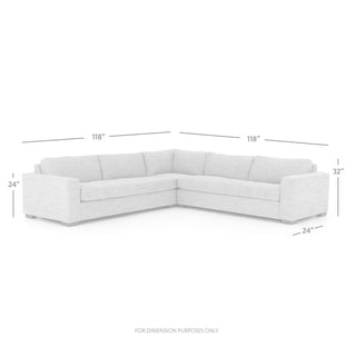 Boone 3-Piece Sectional - Thames Cream