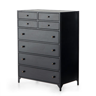 Belmont 8 Drawer Tall Dresser - Black