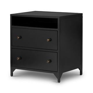 Belmont 2 Drawer Nightstand - Black