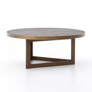 Shagreen Round Coffee Table - Grey Shagreen