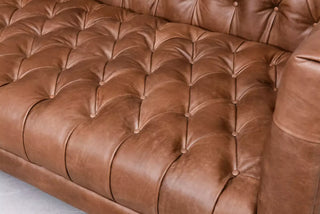 Williams Leather Sofa - Natural Washed Chocolate