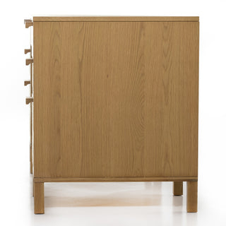 Allegra Executive Desk - Honey Oak Veneer