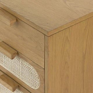 Allegra Executive Desk - Honey Oak Veneer