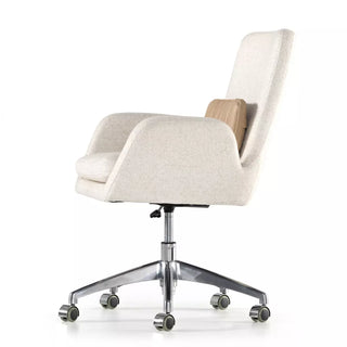 Leda Desk Chair - Polished Nickel