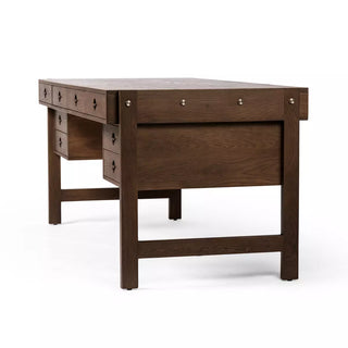 Oakley Desk - Dark Toasted Oak Veneer