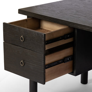 Concord Desk - Charcoal Oak Veneer