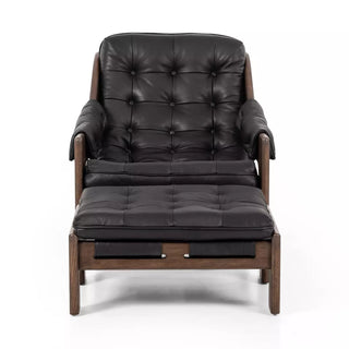 Halston Chair W/ Ottoman - Heirloom Black