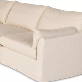 Delray 5Pc Slipcover Sectional - Evere Creme