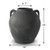 Approx.15" Charcoal Gray Pottery Vase with Two Handles