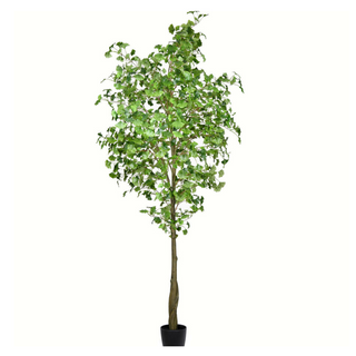 9' Artificial Potted Ginkgo Tree