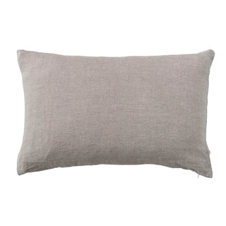 Stonewashed Linen Lumbar Pillow, Natural