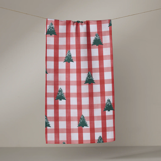 Christmas Pines Geometry Towel