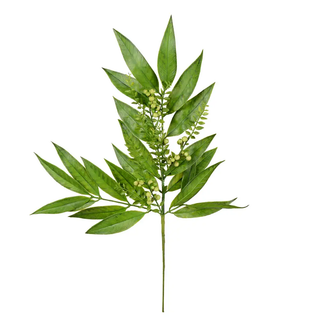 23" Green Willow White Berries Spray 3 Pack