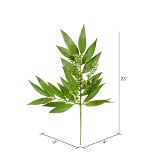 23" Green Willow White Berries Spray 3 Pack