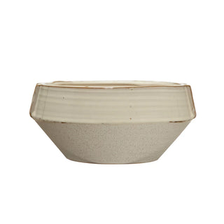 Stoneware Planter, Reactive Glaze, Cream Color (Each One Will Vary)