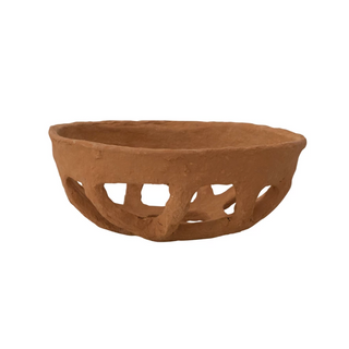 Decorative Handmade Paper Mache Basket Bowl