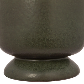 Stoneware Vase, Reactive Glaze, Green