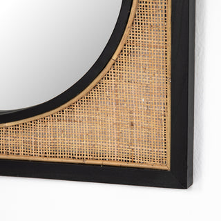 Candon Floor Mirror - Warm Wheat Rattan