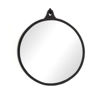Hyde Round Mirror - Black Aluminum