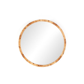 Mitzie Round Mirror - Amber Mappa Burl