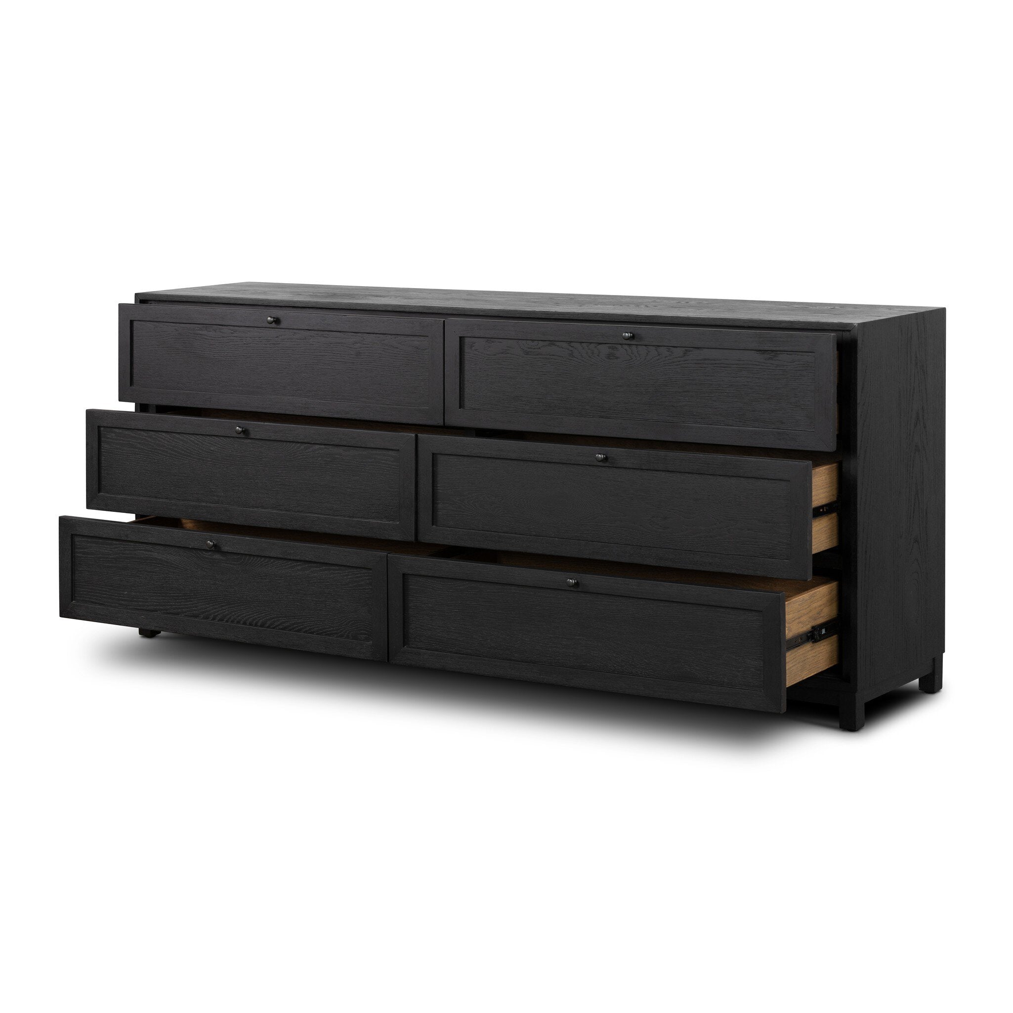 Four Hands Millie 6 Drawer Dresser-Drifted Matte Black