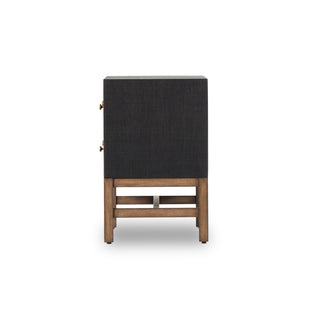 Fiona Nightstand - Black Raffia