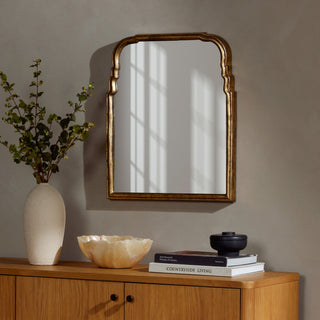 Loire Mirror - Antiqued Gold Leaf