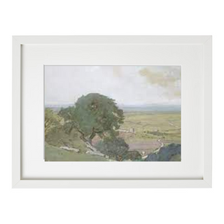 Pastures Framed in White Frame