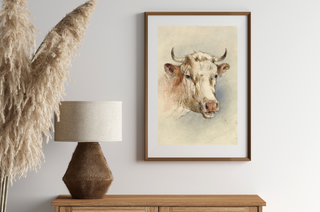 Head of a Bull Art Print
