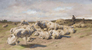 A Shepherd and His Flock Art Print