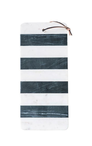 Striped Marble Board w/ Leather Tie
